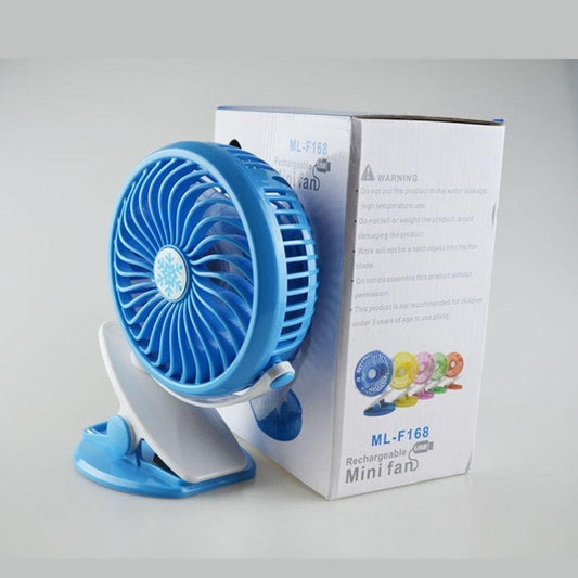 Ventilador recargable con pinza